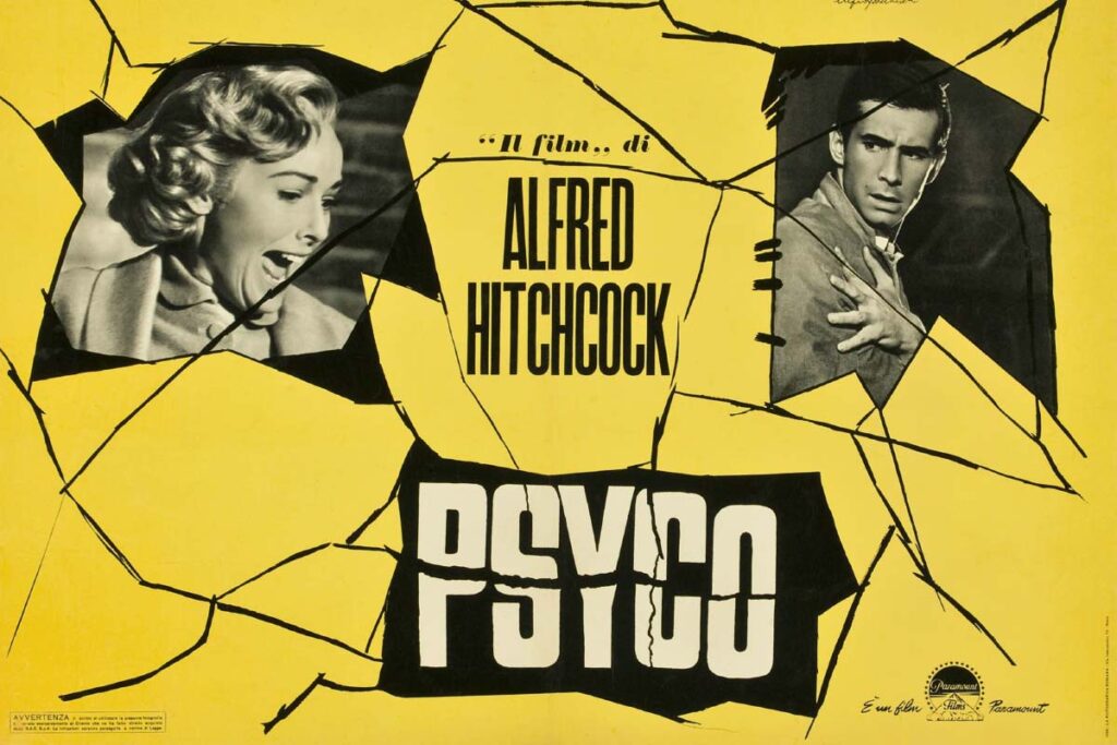 psycho poster 1960 Alfred Hichcock